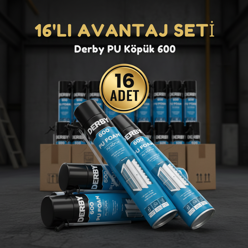 Derby Poliüretan Köpük 600ML - 16 Adet